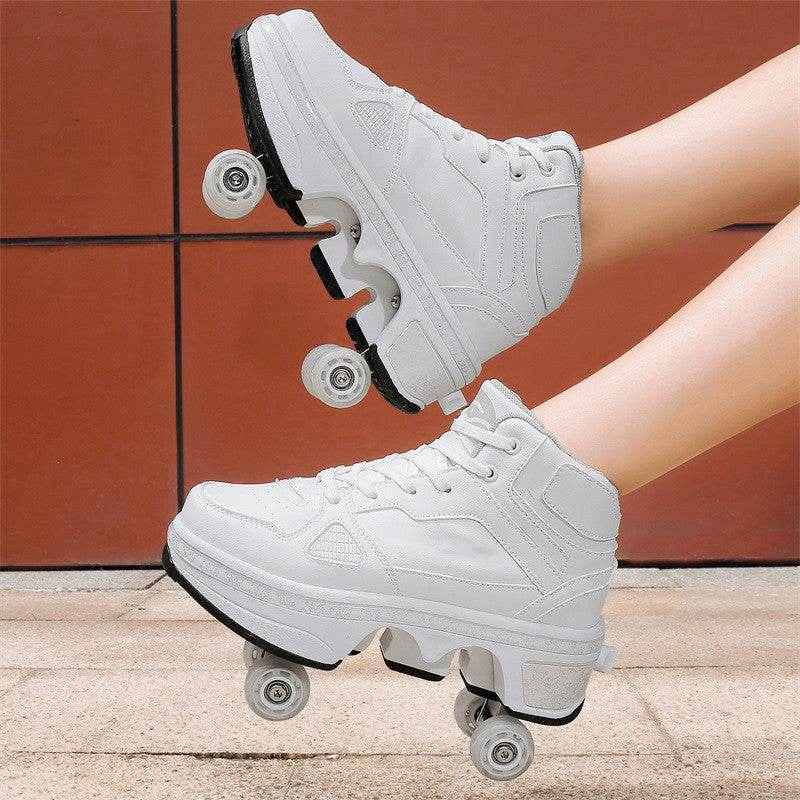 Double Wheel Row Sneakers For Boys And Girls