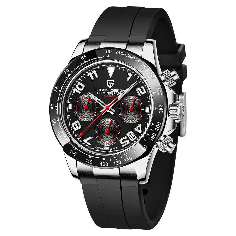 Men's Quartz Multifunction Chronograph Trendy Watch