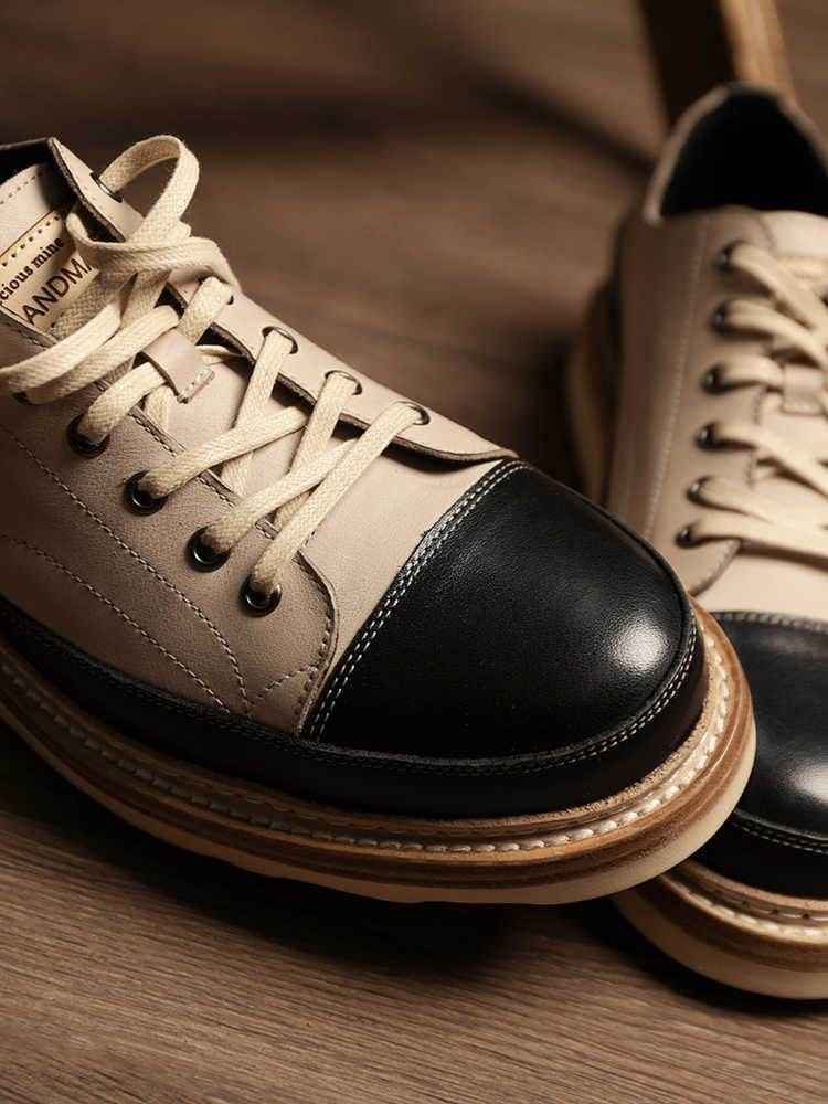 Vintage Handmade Genuine Leather Board Shoes