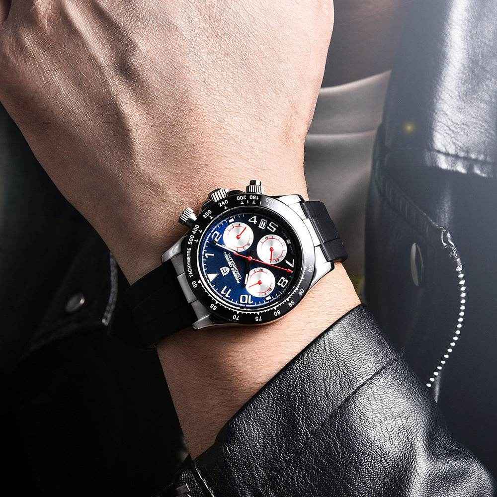 Men's  Quartz Multifunction Chronograph Trendy Watch