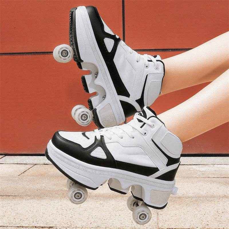 Double Wheel Row Sneakers For Boys And Girls